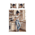 Cotton Bed Set – Echoes of You Mysterious Girl Kitchen Art Bedding
