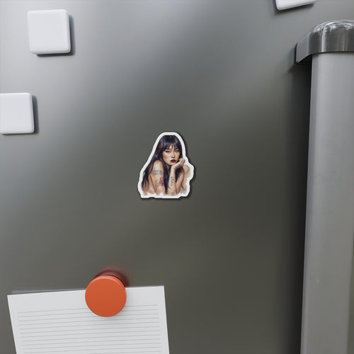 Alternative Tattooed Woman Die-Cut Magnet